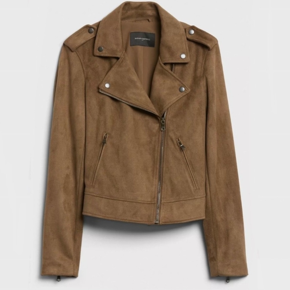 Banana Republic Brown Suede Moto Jacket